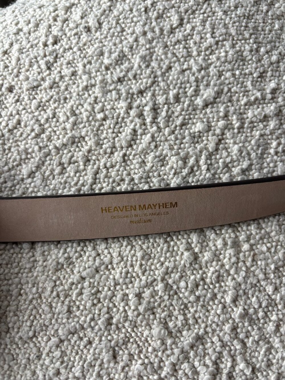 Heaven Mayhem Burgundy Leather Plate Belt - Medium - Picture 5 of 10